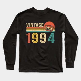 Vintage 1994 30th Birthday Classic Cassette Tape Long Sleeve T-Shirt